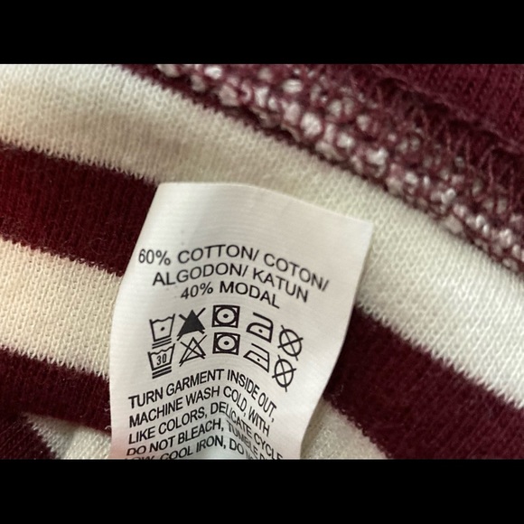 Burgundy Striped Lucky Brand Turtleneck - Picture 5 of 7